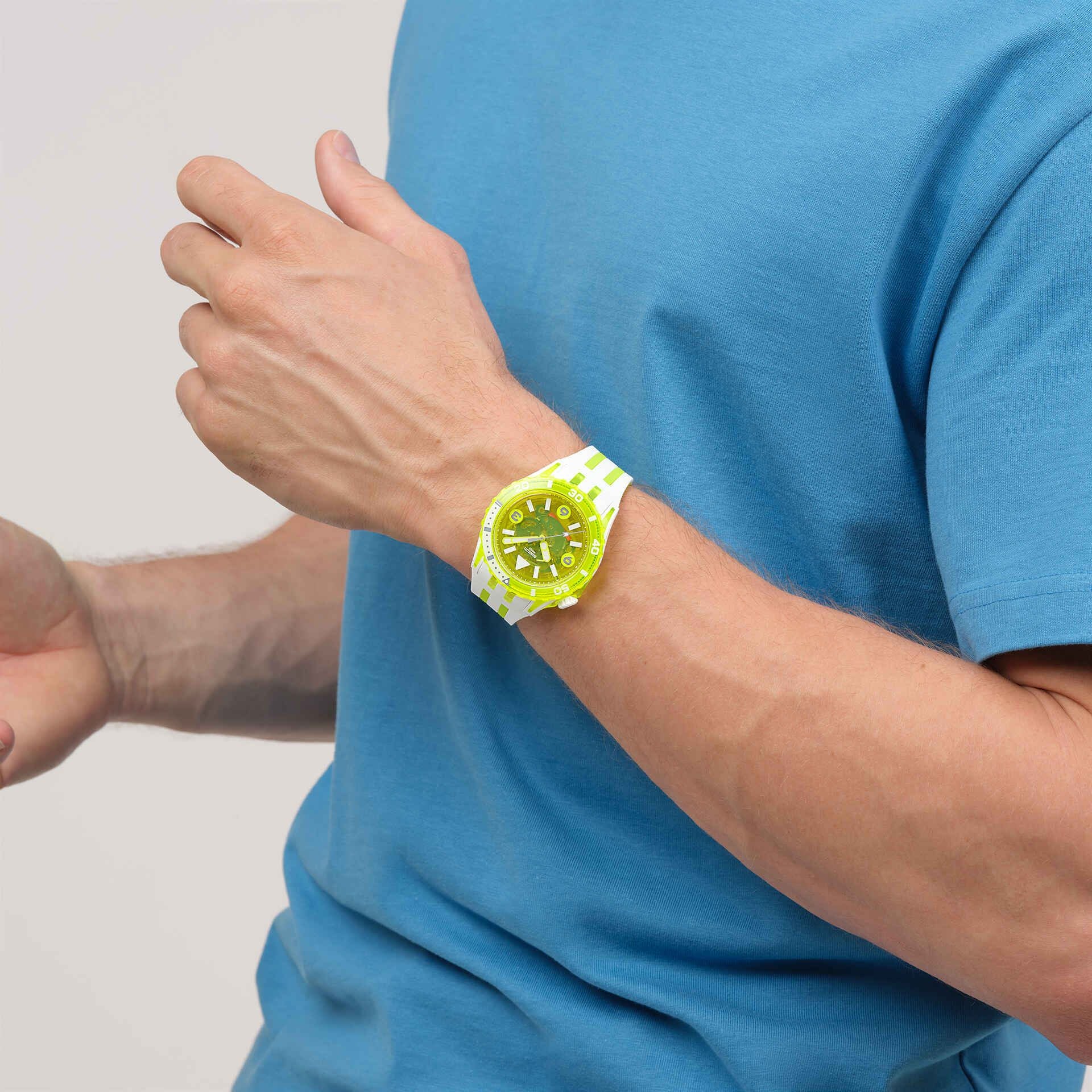 Orologio Unisex Swatch SCUBAQUA EGG YOLK Neon SSCU09J100